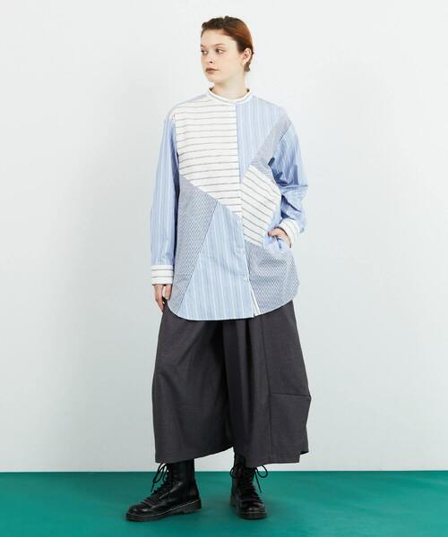 FRAPBOIS（フラボア）の「ストラシャツ（シャツ/ブラウス・レディース・ネイビー/ブルー・1/2）」の21枚目の写真