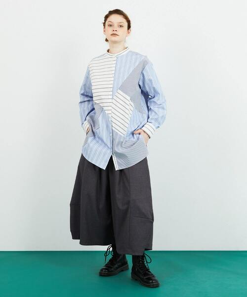 FRAPBOIS（フラボア）の「ストラシャツ（シャツ/ブラウス・レディース・ネイビー/ブルー・1/2）」の22枚目の写真