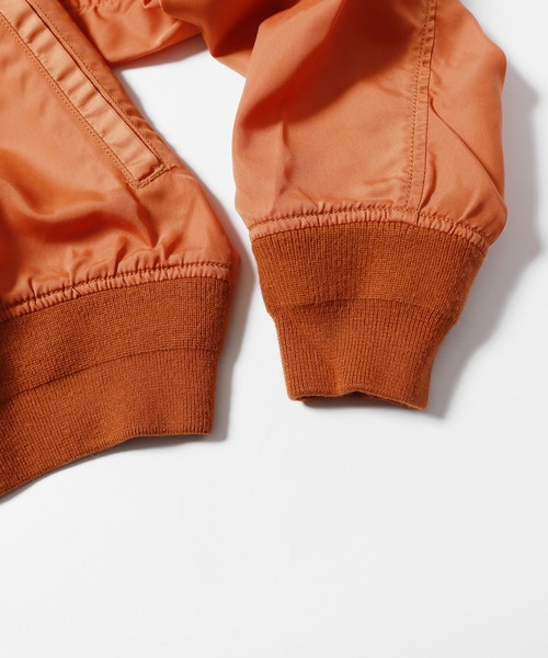 REMI RELIEF(レミレリーフ)の「REMI RELIEF/レミレリーフ スレン染め 66ナイロン MA-1(MA-1・メンズ・オリーブ/オレンジ・M/L)」の8枚目の写真