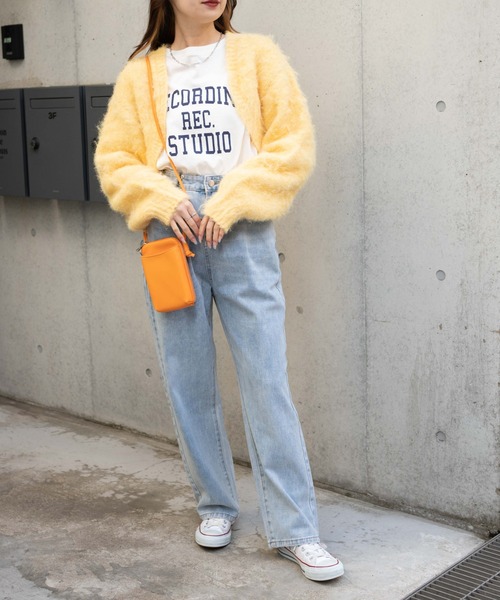 WEGO(ウィゴー)の「WEGO/メランジニットボレロ(カーディガン/ボレロ・レディース・イエロー/ピンク/ライトグレー/パープル・FREE)」の18枚目の写真