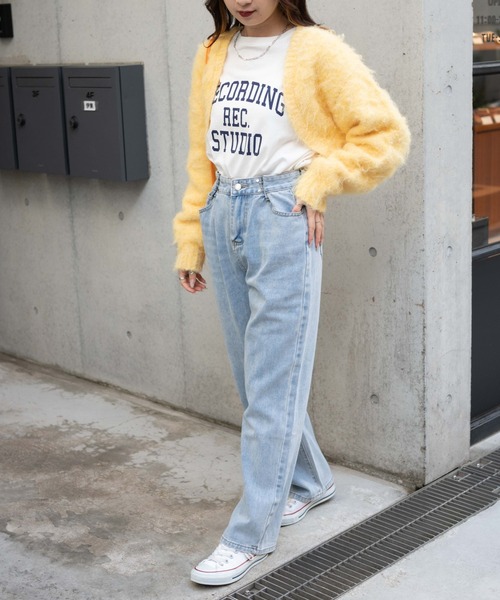 WEGO(ウィゴー)の「WEGO/メランジニットボレロ(カーディガン/ボレロ・レディース・イエロー/ピンク/ライトグレー/パープル・FREE)」の19枚目の写真