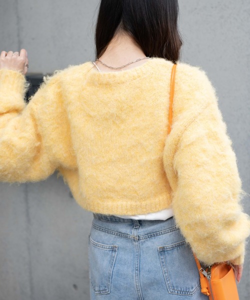 WEGO(ウィゴー)の「WEGO/メランジニットボレロ(カーディガン/ボレロ・レディース・イエロー/ピンク/ライトグレー/パープル・FREE)」の16枚目の写真