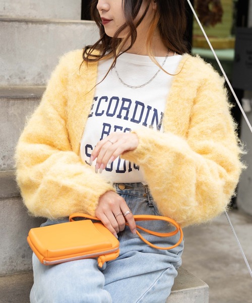 WEGO(ウィゴー)の「WEGO/メランジニットボレロ(カーディガン/ボレロ・レディース・イエロー/ピンク/ライトグレー/パープル・FREE)」の17枚目の写真