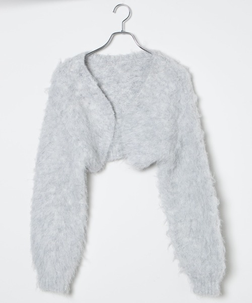 WEGO(ウィゴー)の「WEGO/メランジニットボレロ(カーディガン/ボレロ・レディース・イエロー/ピンク/ライトグレー/パープル・FREE)」の9枚目の写真