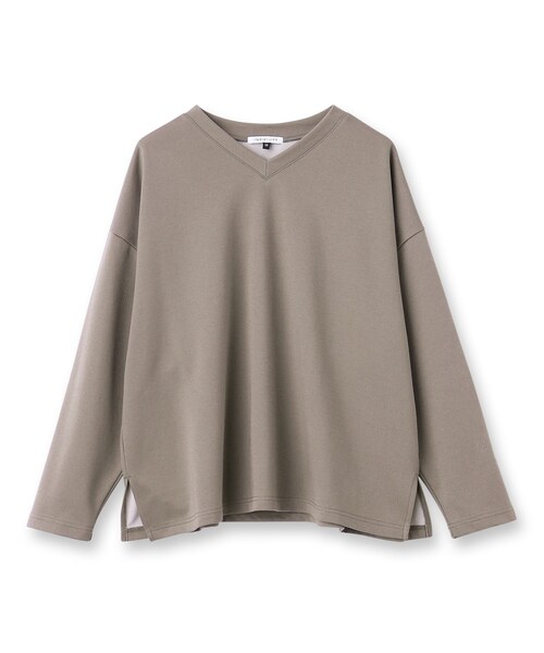 INDIVI(インディヴィ)の「【LIFE/SETUP可能】バイカラーリバートップス(Tシャツ/カットソー・レディース・ライトグレー/ブラウン系その他・34/38)」の3枚目の写真