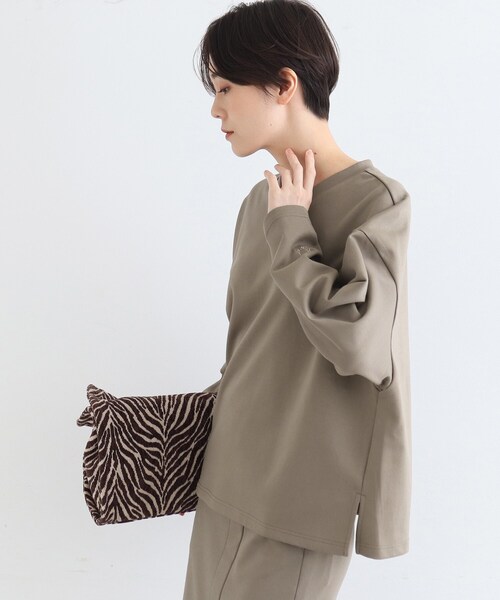 INDIVI(インディヴィ)の「【LIFE/SETUP可能】バイカラーリバートップス(Tシャツ/カットソー・レディース・ライトグレー/ブラウン系その他・34/38)」の10枚目の写真