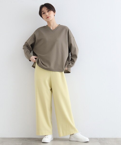 INDIVI(インディヴィ)の「【LIFE/SETUP可能】バイカラーリバートップス(Tシャツ/カットソー・レディース・ライトグレー/ブラウン系その他・34/38)」の21枚目の写真