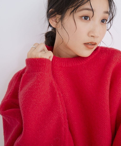 Jayro(ジャイロ)の「ゴマジャガードニットプルオーバー(ニット/セーター・レディース・レッド/チャコールグレー/ベージュ・M)」の3枚目の写真