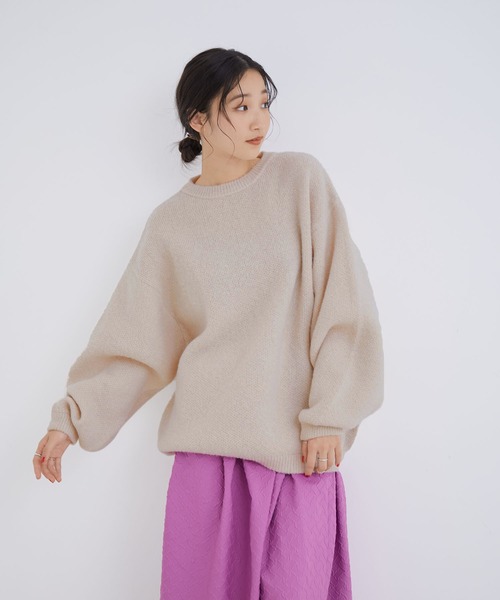 Jayro(ジャイロ)の「ゴマジャガードニットプルオーバー(ニット/セーター・レディース・レッド/チャコールグレー/ベージュ・M)」の7枚目の写真