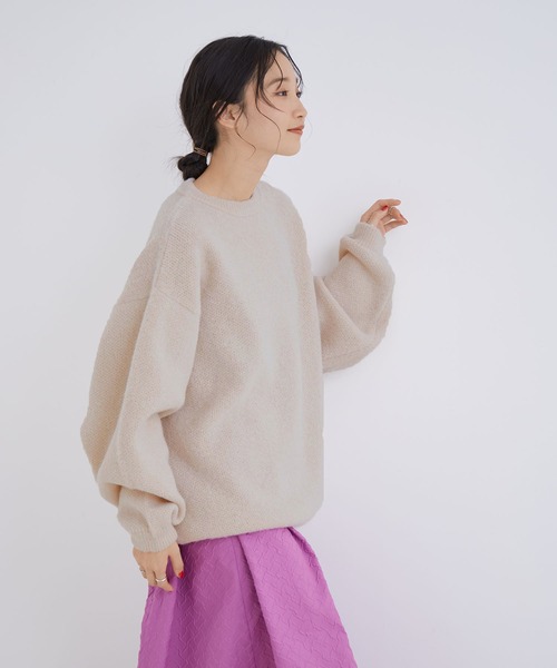 Jayro(ジャイロ)の「ゴマジャガードニットプルオーバー(ニット/セーター・レディース・レッド/チャコールグレー/ベージュ・M)」の8枚目の写真