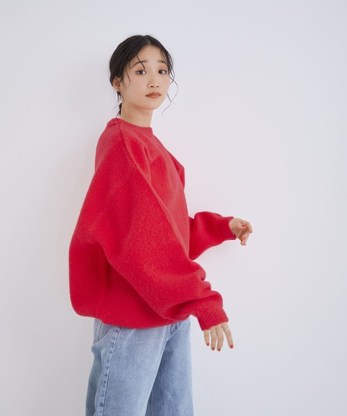 Jayro(ジャイロ)の「ゴマジャガードニットプルオーバー(ニット/セーター・レディース・レッド/チャコールグレー/ベージュ・M)」の12枚目の写真