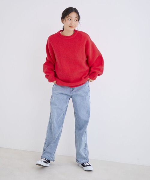 Jayro(ジャイロ)の「ゴマジャガードニットプルオーバー(ニット/セーター・レディース・レッド/チャコールグレー/ベージュ・M)」の13枚目の写真