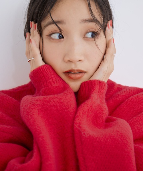 Jayro(ジャイロ)の「ゴマジャガードニットプルオーバー(ニット/セーター・レディース・レッド/チャコールグレー/ベージュ・M)」の16枚目の写真