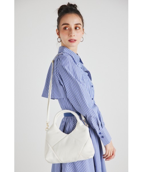 rienda（リエンダ）の「トライアングルキルティングバッグ（ショルダーバッグ・レディース・ホワイト/ブラウン/パープル・FREE）」の20枚目の写真