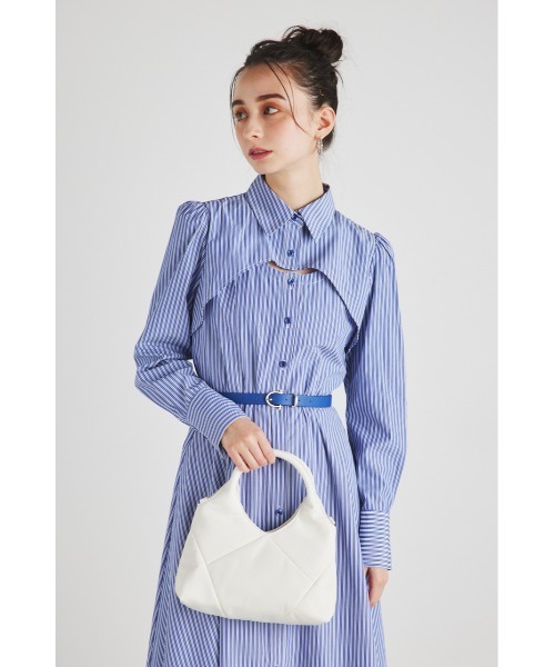 rienda（リエンダ）の「トライアングルキルティングバッグ（ショルダーバッグ・レディース・ホワイト/ブラウン/パープル・FREE）」の7枚目の写真