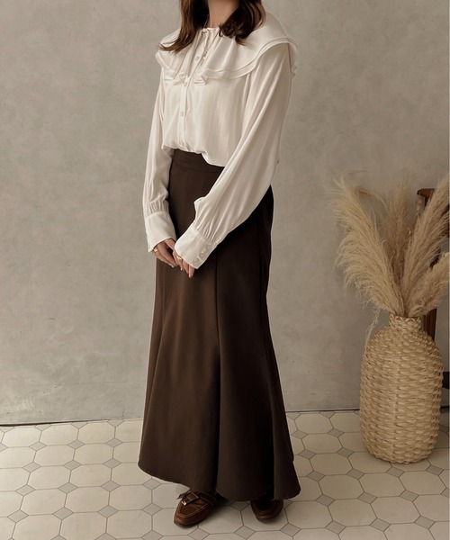 apres jour clair（アプレジュールクレア）の「【apres jour clair】2WAYラッフルブラウス【ZOZOTOWN限定アイテム】（シャツ/ブラウス・レディース・ライトベージュ/オフホワイト・X-LARGE/フリー）」の14枚目の写真