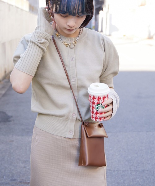 Fashion Letter(ファッションレター)の「12G アームカバー付き ニットトップス(ニット/セーター・レディース・グリーン系その他/オフホワイト/ブラック/グレイッシュベージュ・M)」の13枚目の写真