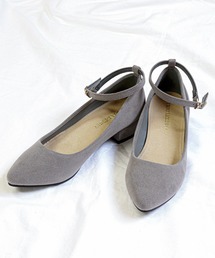 LibertyDoll/ポインテッドトゥ4cmチャンキーヒールストラップパンプス(5511)