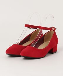 LibertyDoll/ポインテッドトゥ4cmチャンキーヒールストラップパンプス(5511)