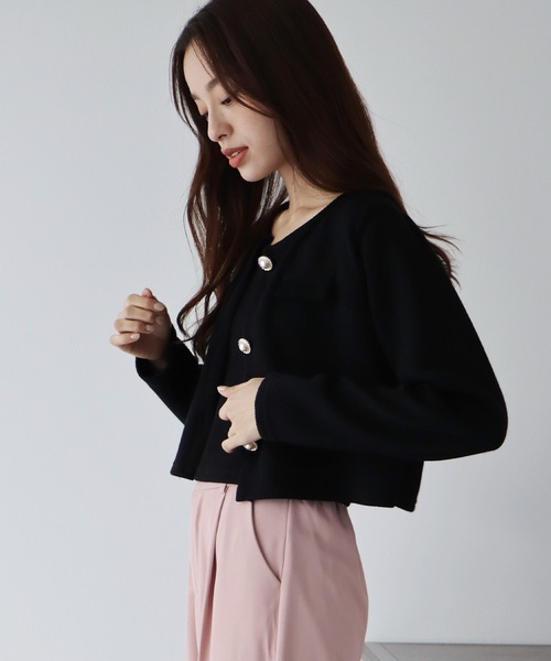 BLUEEAST（ブルーイースト）の「パールカーディガン+キャミセット（アンサンブル・レディース・ブルー/オフホワイト/ブラック/ピンク・MEDIUM）」の15枚目の写真