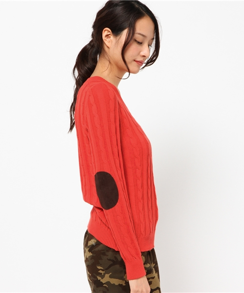 OUTLET（アウトレット）の「【BLOOM&BRANCH】SOSOケーブルクルー（ニット/セーター・レディース・レッド・36/34）」の3枚目の写真