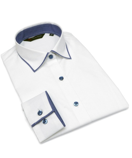 TOKYO SHIRTS(トウキョウシャツ)の「透け防止 形態安定ノーアイロン ワイド 長袖ビジネスワイシャツ(ビジネスシャツ・レディース・ホワイト・LL/S/M/L/XL/XS)」の6枚目の写真