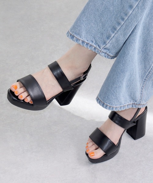 セール】厚底 ストーム付きバックストラップサンダル（サンダル
