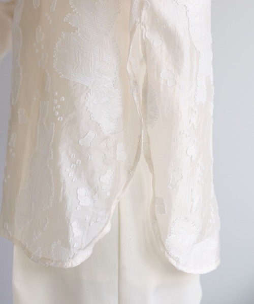 mystic（ミスティック）の「オーガンジーブラウス（シャツ/ブラウス・レディース・ブラック/ベージュ/オフホワイト・FREE）」の14枚目の写真