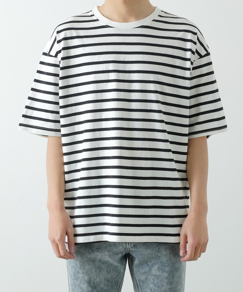 improves（インプローブス）の「【improves】ボーダー 半袖 Tシャツ（Tシャツ/カットソー・メンズ・ブラック×ホワイト/ホワイト×ブラック/ホワイト×ブルー・MEDIUM/X-LARGE/LARGE）」の15枚目の写真