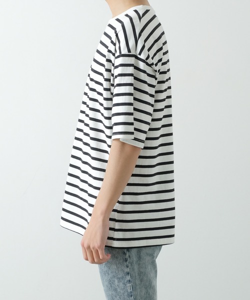 improves（インプローブス）の「【improves】ボーダー 半袖 Tシャツ（Tシャツ/カットソー・メンズ・ブラック×ホワイト/ホワイト×ブラック/ホワイト×ブルー・MEDIUM/X-LARGE/LARGE）」の16枚目の写真