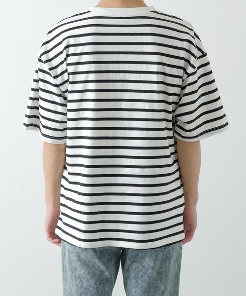 improves（インプローブス）の「【improves】ボーダー 半袖 Tシャツ（Tシャツ/カットソー・メンズ・ブラック×ホワイト/ホワイト×ブラック/ホワイト×ブルー・MEDIUM/X-LARGE/LARGE）」の13枚目の写真