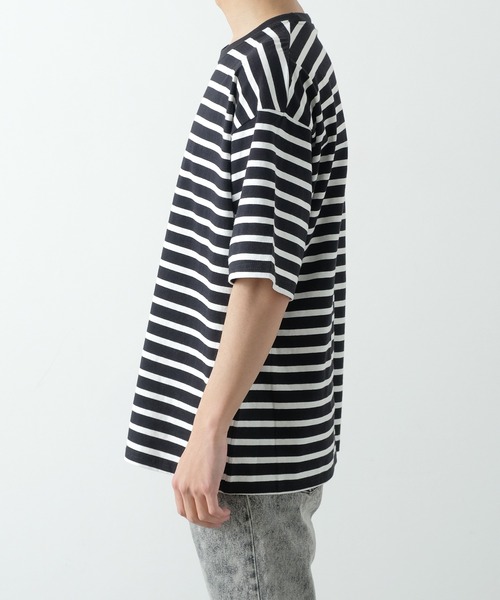 improves（インプローブス）の「【improves】ボーダー 半袖 Tシャツ（Tシャツ/カットソー・メンズ・ブラック×ホワイト/ホワイト×ブラック/ホワイト×ブルー・MEDIUM/X-LARGE/LARGE）」の17枚目の写真