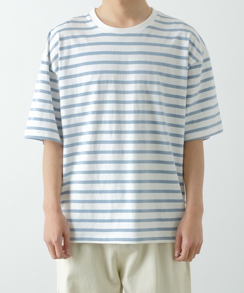 improves（インプローブス）の「【improves】ボーダー 半袖 Tシャツ（Tシャツ/カットソー・メンズ・ブラック×ホワイト/ホワイト×ブラック/ホワイト×ブルー・MEDIUM/X-LARGE/LARGE）」の8枚目の写真