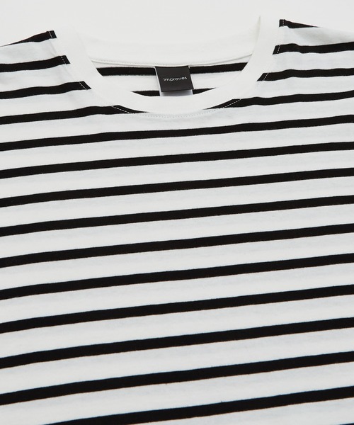improves（インプローブス）の「【improves】ボーダー 半袖 Tシャツ（Tシャツ/カットソー・メンズ・ブラック×ホワイト/ホワイト×ブラック/ホワイト×ブルー・MEDIUM/X-LARGE/LARGE）」の7枚目の写真