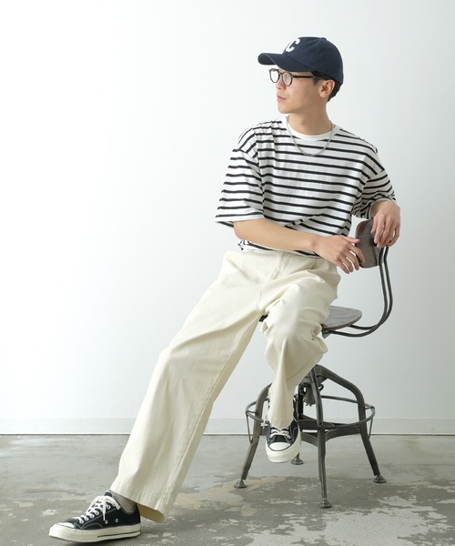 improves（インプローブス）の「【improves】ボーダー 半袖 Tシャツ（Tシャツ/カットソー・メンズ・ブラック×ホワイト/ホワイト×ブラック/ホワイト×ブルー・MEDIUM/X-LARGE/LARGE）」の14枚目の写真