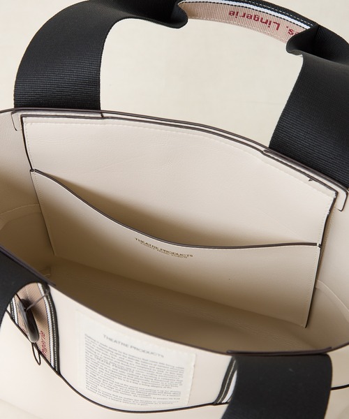 THEATRE PRODUCTS(シアタープロダクツ)の「【THEATRE PRODUCTS】フェイクレザートートバッグ(トートバッグ・レディース・ブラック/アイボリー・FREE)」の5枚目の写真