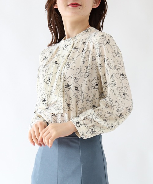 TRUDEA(トルディア)の「花柄フリルボウタイブラウス(シャツ/ブラウス・レディース・ホワイト/ブラック・MEDIUM/LARGE)」の22枚目の写真