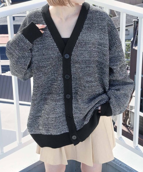 PBLIM（ページボーイリム）の「PAGEBOYLIM/ワッフルカラーカーデ（カーディガン/ボレロ・レディース・ピンク/グリーン/ブラック/ブルー・FREE）」の21枚目の写真