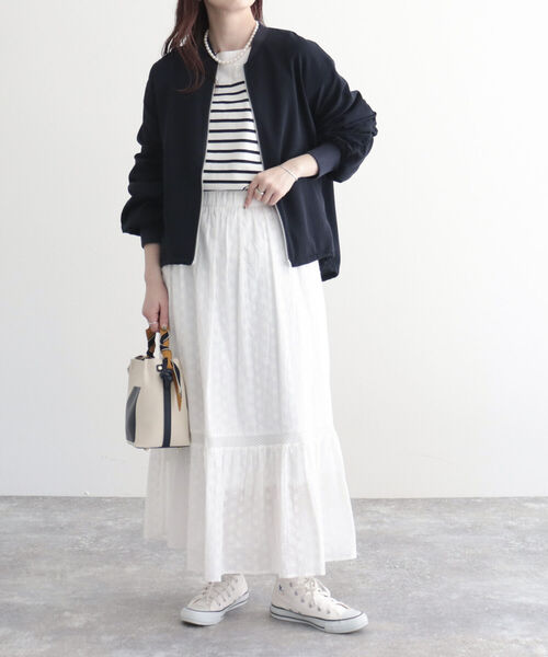 fredy emue(フレディエミュ)の「【fredy emue/フレディエミュ】袖シャーリングブルゾン(ブルゾン・レディース・ネイビー/チャコールグレー/ライトグレー・38)」の5枚目の写真