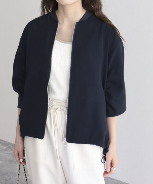 fredy emue(フレディエミュ)の「【fredy emue/フレディエミュ】袖シャーリングブルゾン(ブルゾン・レディース・ネイビー/チャコールグレー/ライトグレー・38)」の16枚目の写真