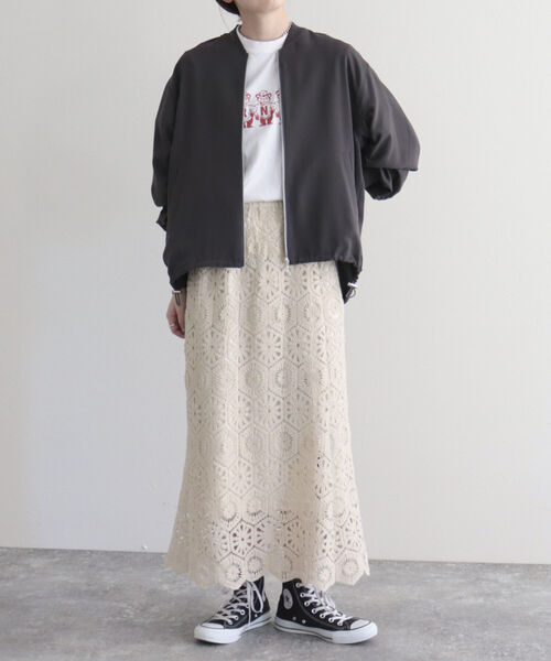 fredy emue(フレディエミュ)の「【fredy emue/フレディエミュ】袖シャーリングブルゾン(ブルゾン・レディース・ネイビー/チャコールグレー/ライトグレー・38)」の19枚目の写真