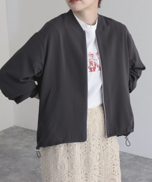 fredy emue(フレディエミュ)の「【fredy emue/フレディエミュ】袖シャーリングブルゾン(ブルゾン・レディース・ネイビー/チャコールグレー/ライトグレー・38)」の21枚目の写真