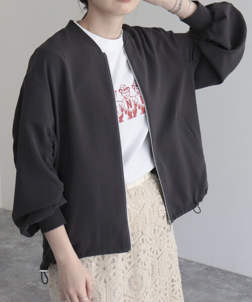 fredy emue(フレディエミュ)の「【fredy emue/フレディエミュ】袖シャーリングブルゾン(ブルゾン・レディース・ネイビー/チャコールグレー/ライトグレー・38)」の22枚目の写真