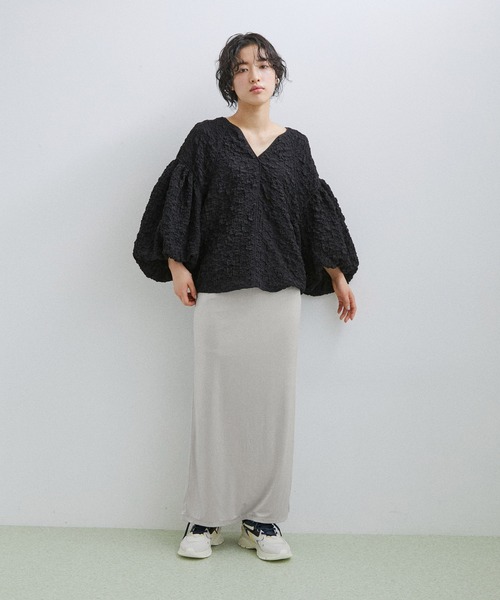 ADAM ET ROPE'(アダムエロペ)の「【セットアップ対応】ハクプリントスカート(スカート・レディース・シルバー系その他2/シルバー・FREE)」の6枚目の写真