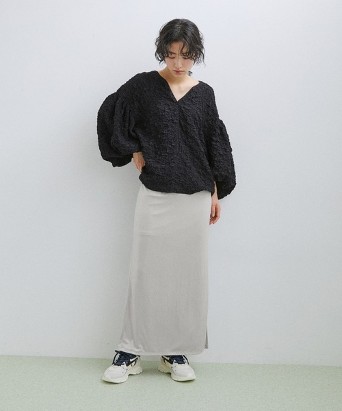 ADAM ET ROPE'(アダムエロペ)の「【セットアップ対応】ハクプリントスカート(スカート・レディース・シルバー系その他2/シルバー・FREE)」の18枚目の写真