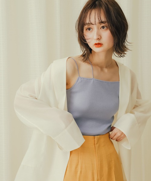 SENSE OF PLACE by URBAN RESEARCH(センスオブプレイスバイアーバンリサーチ)の「シアーテーラードジャケット(その他アウター・レディース・ベージュ/ブラック/アイボリー・ONE)」の4枚目の写真