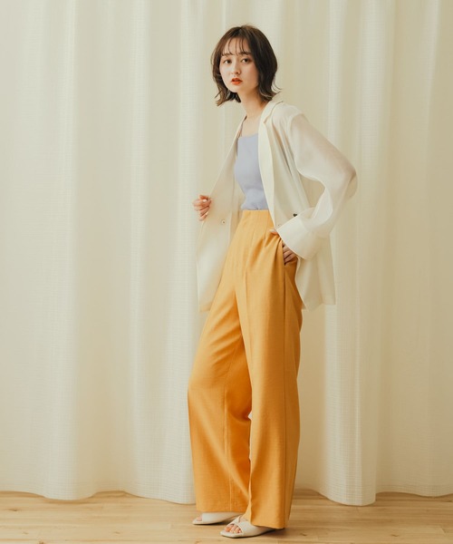 SENSE OF PLACE by URBAN RESEARCH(センスオブプレイスバイアーバンリサーチ)の「シアーテーラードジャケット(その他アウター・レディース・ベージュ/ブラック/アイボリー・ONE)」の19枚目の写真