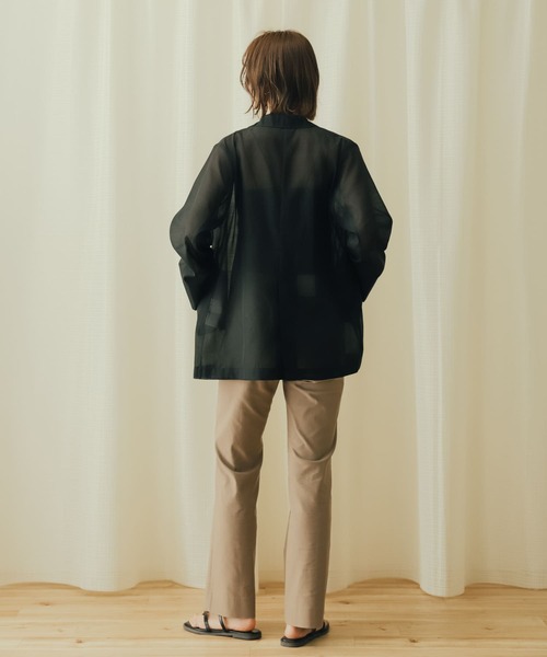 SENSE OF PLACE by URBAN RESEARCH(センスオブプレイスバイアーバンリサーチ)の「シアーテーラードジャケット(その他アウター・レディース・ベージュ/ブラック/アイボリー・ONE)」の16枚目の写真