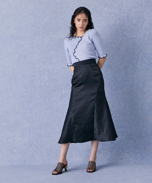 PUBLIC TOKYO（パブリックトウキョウ）の「スロープマーメイドフレアスカート（スカート・レディース・ブラック/シルバー・FREE）」の10枚目の写真