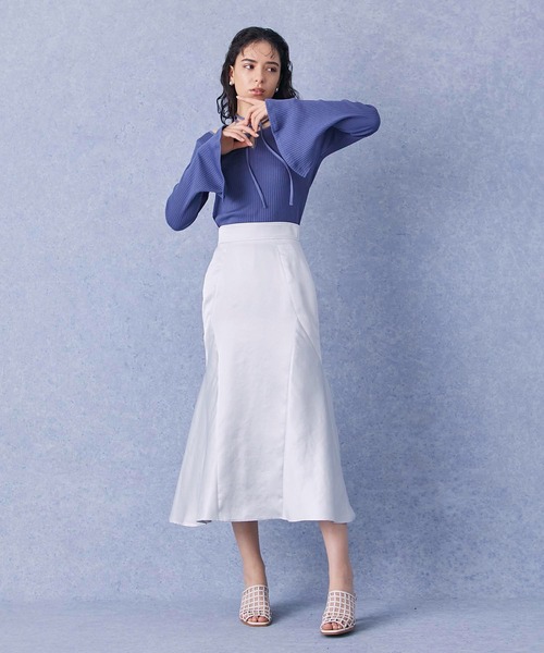 PUBLIC TOKYO（パブリックトウキョウ）の「スロープマーメイドフレアスカート（スカート・レディース・ブラック/シルバー・FREE）」の7枚目の写真